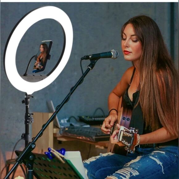 MOUNTDOG 16" Ring Light Kit 55W Bluetooth LED Ringlight Lighting with Tripod - Picture 5 of 9